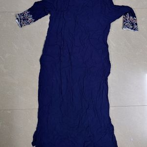 Blue Embroidery Kurta