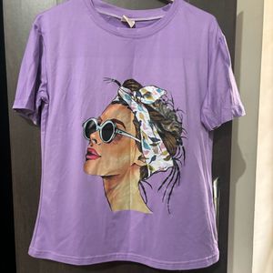 Purple Casual Tshirt Urbanic