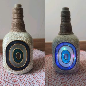 Upcycled Glass Bottle With Fairy Light