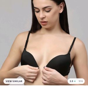 Black Pushup Bra- Front Closure