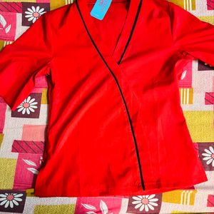 Women Red Formal Style Top