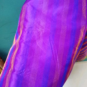 Violet Striped Saree BRAND NEW !