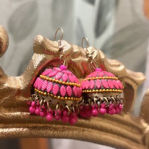 Cute Traditional Pink Jhumki