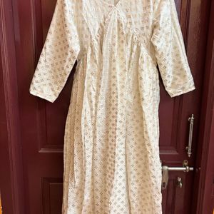 Off white alia cut anarkali kurta