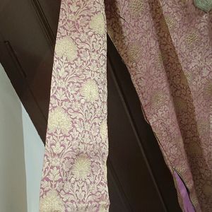 Golden And Pink Sherwani Set (Men's)