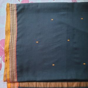 Black Cotton Silk Saree