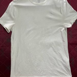 H&m white round neck tee