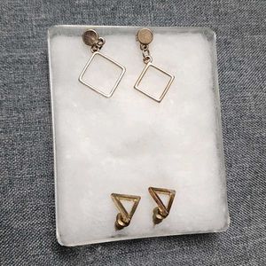 Rose Gold Earrings Set