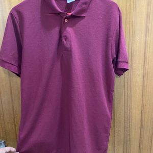 Wine Red Colour Polo Tshirt