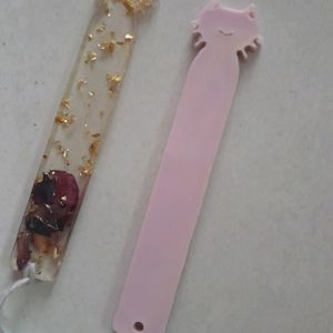 Handmade Resin Cat Shaped Bookmarks.