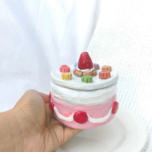 Handmade Cake Clay Trinket Box