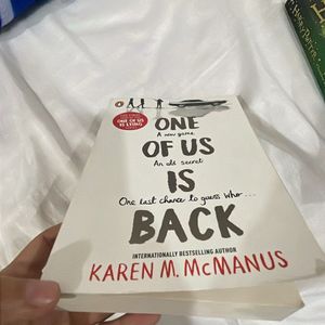 One Of Us Is Back By Karen M.McManus