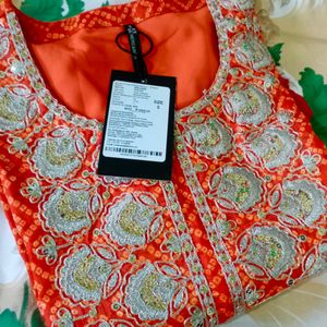 Trendy Orange Heavy Kurta