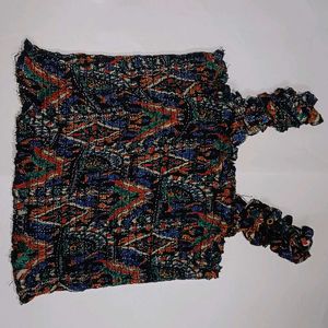 Multicolor Stretchable Crop Top