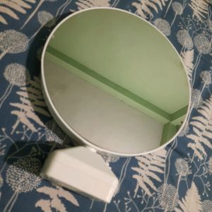 Aesthetic White Mirror + Led Photo Frame With Charging Cable (New)