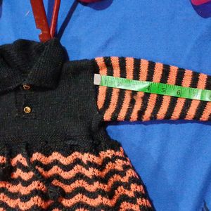 1 To 2 Year Girl Woolen Frock