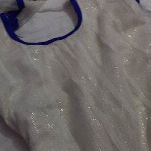 WHITE ND NAVY BLUE ANARKALI