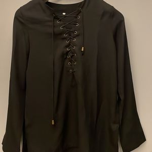 NEW Black Sheer Full Sleeves Top