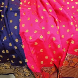 Cotton Silk Zari Work Saree