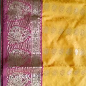 4.50m Yellow New Saree