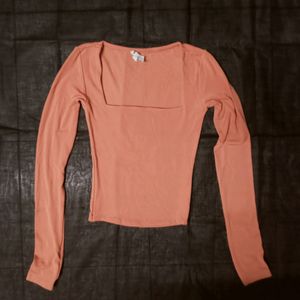 Crop Top- Square Neck, Full Sleeves