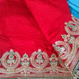 Fully New Red Heavy Designer Saree