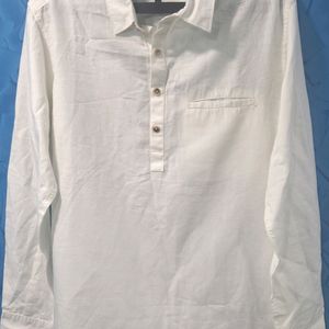 Brand New Off White Cotton Short Kurta