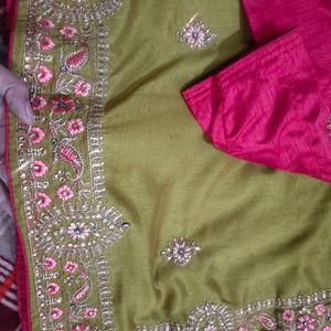 Zari And Swarovski Embroidered Saree