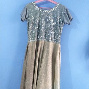 Mirror Work Long Frock