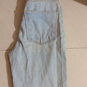 Cute Blue Denim Jeans Straight Fit