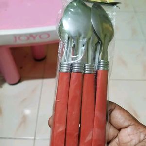 Trendy Stainless Steel Pack Of 6 Spoons 🥄