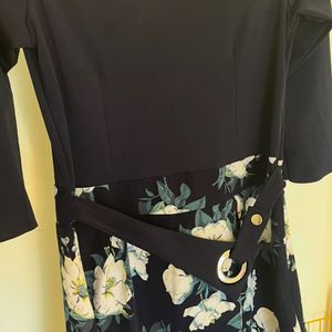 Heavy Quality Blue Floral Maxi Dress