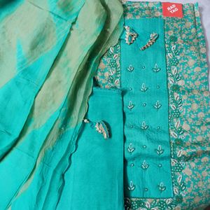 Sea Green Dress Material