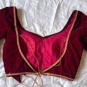 velvet blouse backless