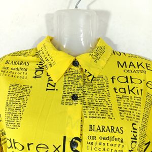 Yellow And Black Casual Dress (Women's)