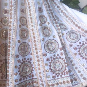 White Anarkali Suit