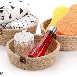 Natural Handmade Jute Rope 🪢 Storage Basket 🧺