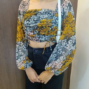 Full Sleeves Crop Top