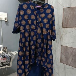 Blue Up And Down Kurti