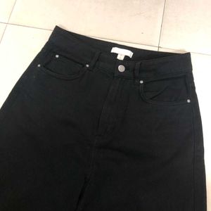 High Waisted Black Mom Fit Jeans