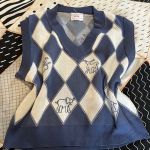 Cute Korean Vest Blue