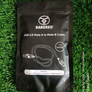 RARERED 1.5 Metre USB A to B Cable for Printers