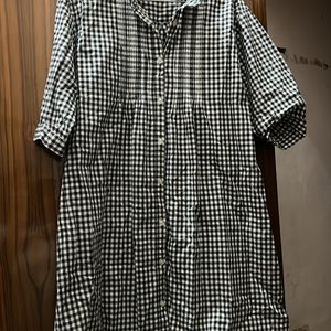 Long checked shirt