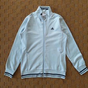 ADIDAS LIGHT BLUE ZIPPER UPPER JACKET