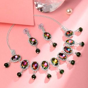 Multicolour Kundan Necklace With Earings