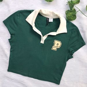 H&M Polo Crop Tee