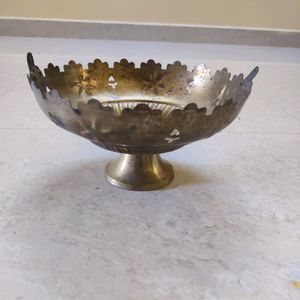 Old Brass Pooja Basket/Flower Basket