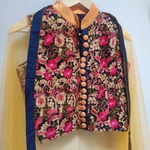 Heavy Embroidery Top And Satin Skirt With Dupatta