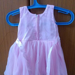 Baby Pink Soft Cotton Frock