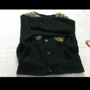 Black Teddy Fur Jacket